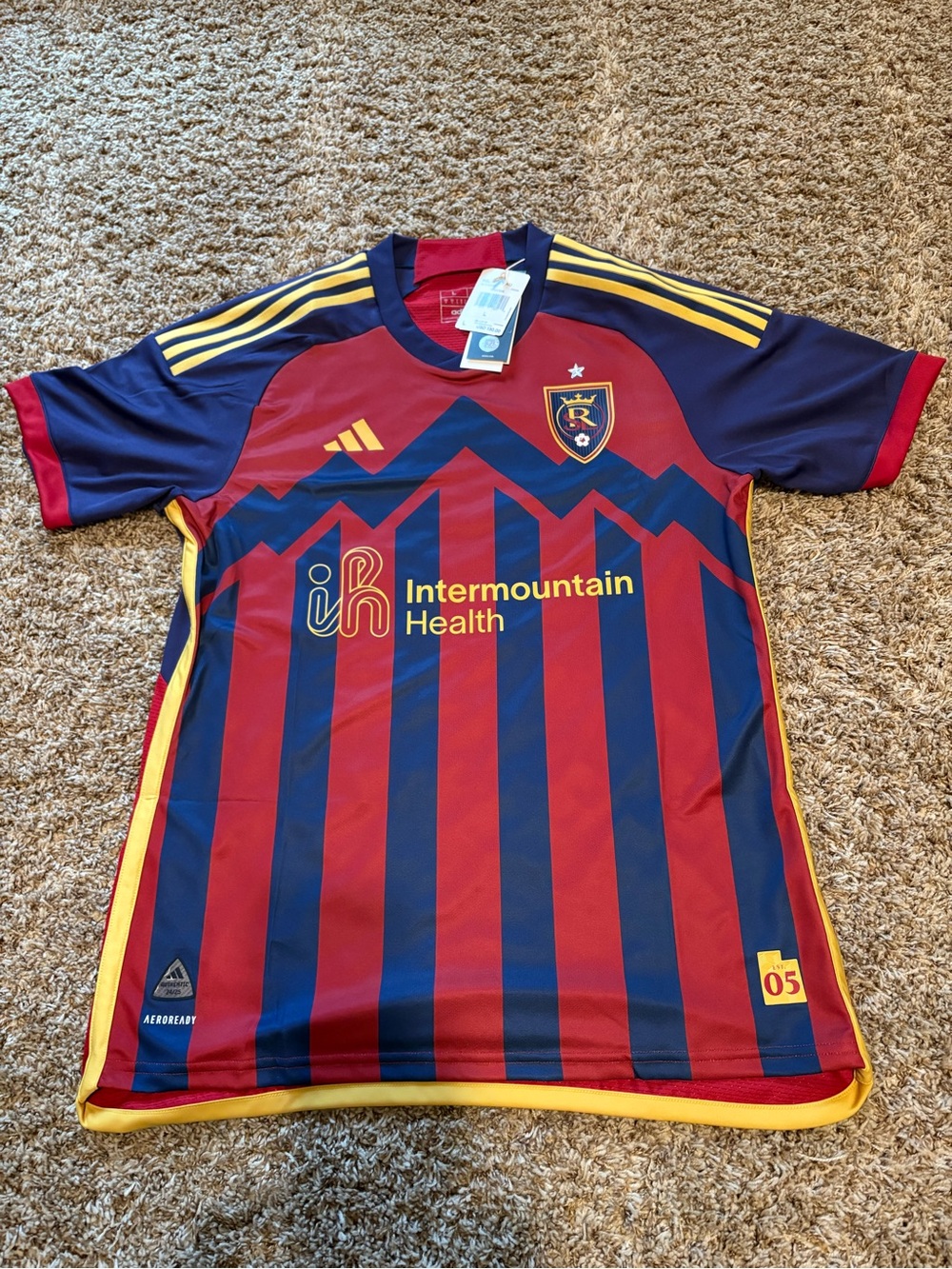MLS Real Salt Lake RSL Adidas Soccer Jersey Men’s Large PLAYERS VERSION